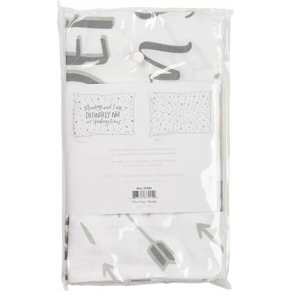 Lot of 2 Pillowcase Mondays and I are Not on Speaking Terms Standard Size - Picture 3 of 3